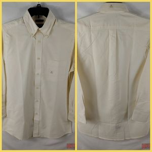 Saddlebred pale yellow Oxford button down LS shirt 15 32/33